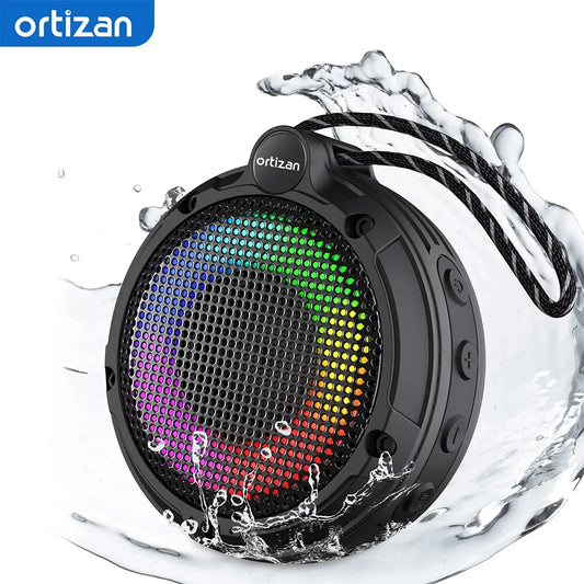 Waterproof Bluetooth Speaker - IPX7, TWS, Dynamic Lights, Loud Bass