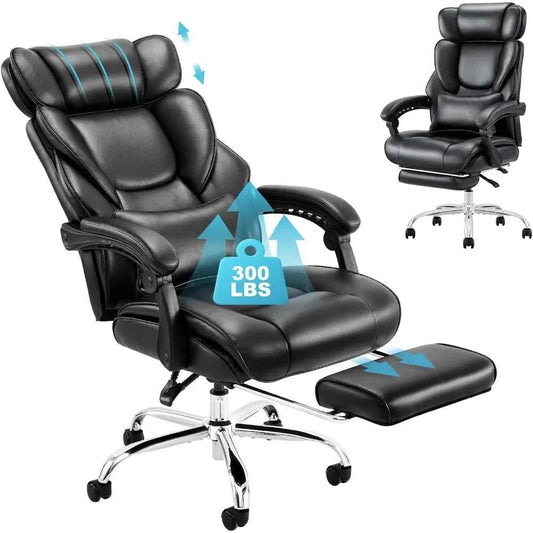 Office and Gaming Chair with Footrest