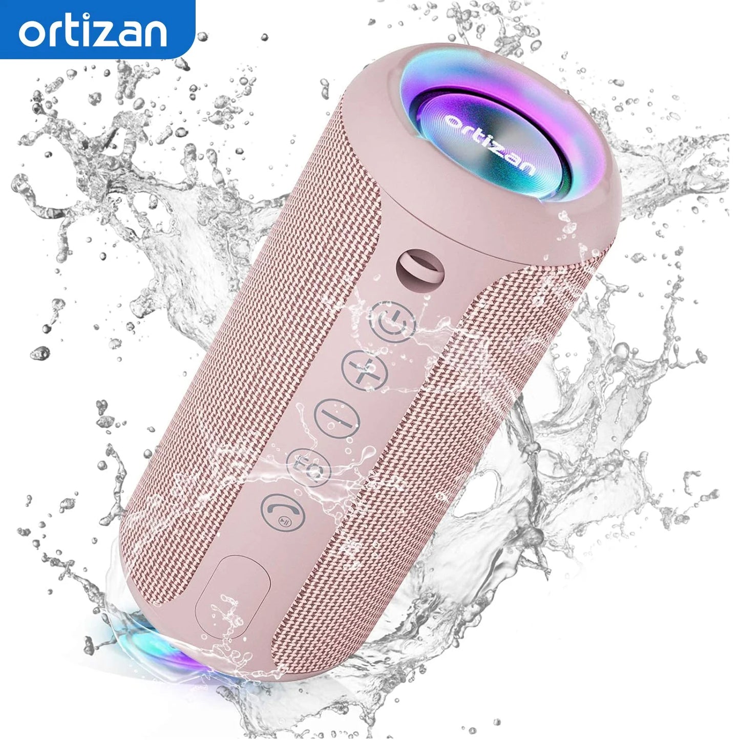 Ortizan X10 Bluetooth Speaker - 360° Sound, 24W, IPX7, 30H Playtime