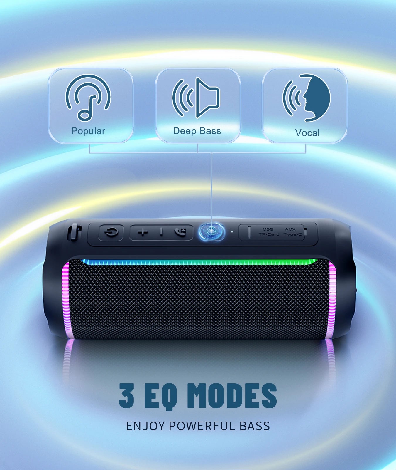 Ortizan X30 Bluetooth Speaker - 40W Bass, IPX7, 6600mAh Battery