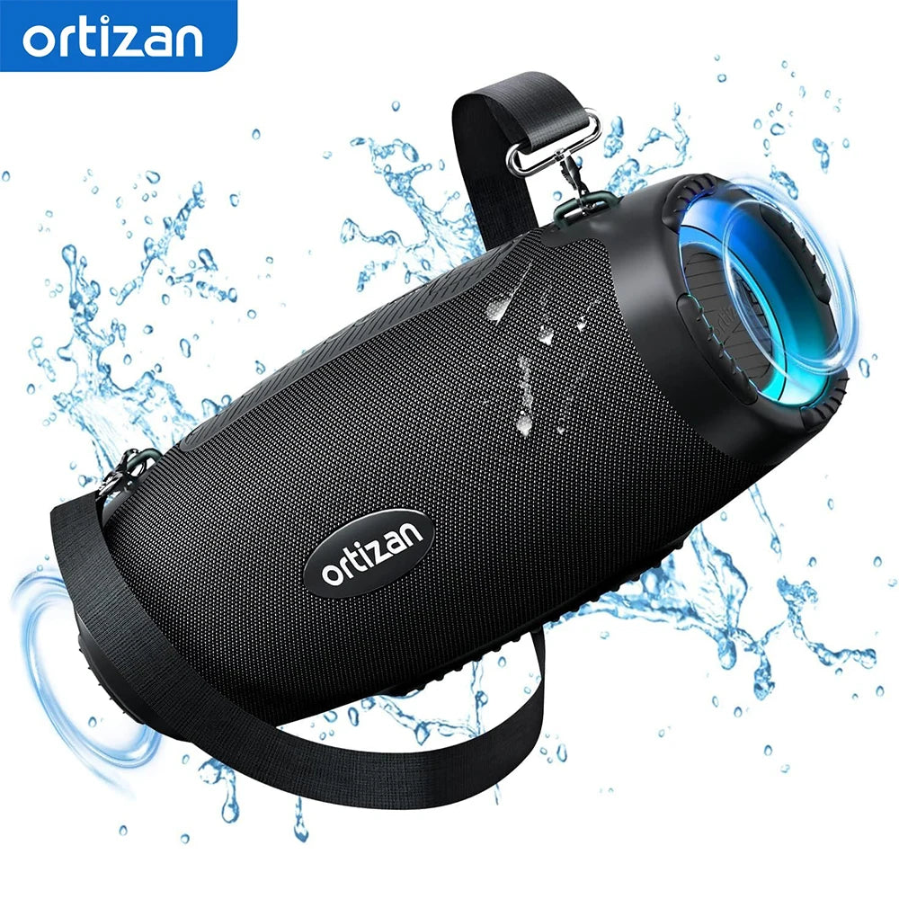 Ortizan Portable Bluetooth Speaker - 100W Peak, IPX7, Subwoofer for Party